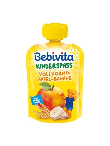 BEBIVITA Плод.закуска Ябълка, Банан и Зърн. култури 12+м. 90