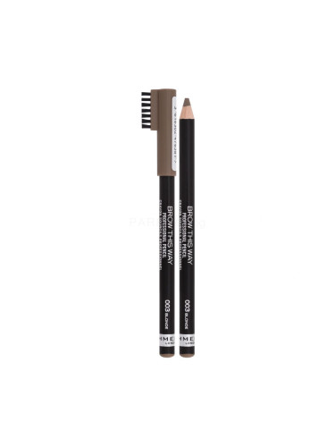 Rimmel London Brow This Way Professional Pencil Молив за вежди за жени 1,4 гр Нюанс 003 Blonde