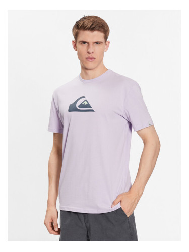 Quiksilver Тишърт Comp Logo EQYZT06534 Виолетов Regular Fit