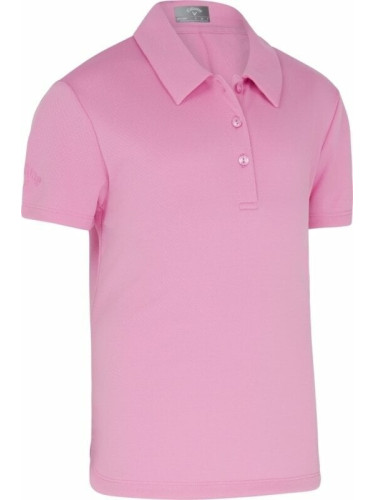 Callaway Youth Micro Hex Swing Tech Polo Pink Sunset M