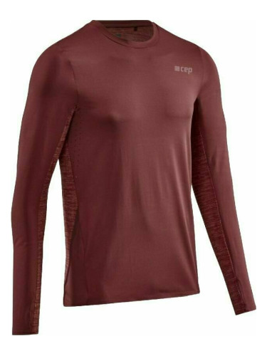 CEP W1136 Run Shirt Long Sleeve Men Dark Red XL Тениска с дълги ръкави за бягане
