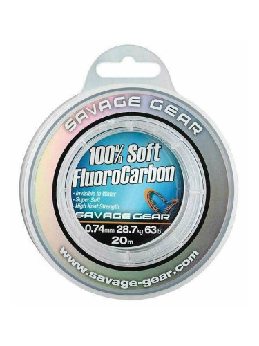 Savage Gear Soft Fluoro Carbon Transparent 1,00 mm 15 m 50,5 kg Монофил