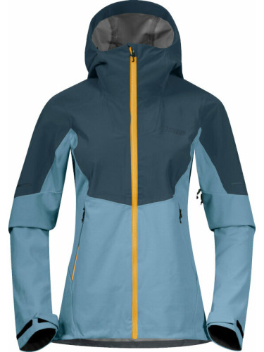 Bergans Senja Hybrid Softshell W Jacket Smoke Blue/Orion Blue/Light Golden Yellow S Ски яке