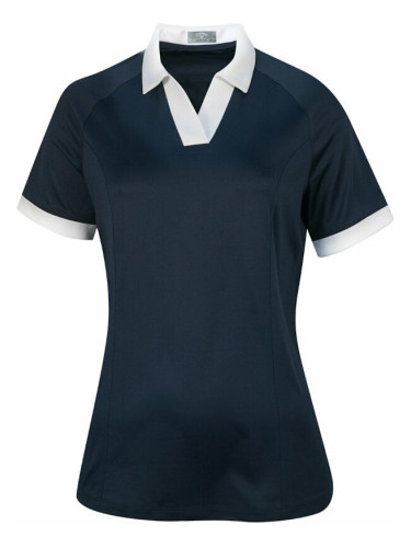 Callaway Womens Short Sleeve V-Placket Colourblock Peacoat L Риза за поло