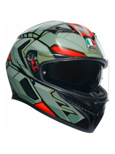 AGV K3 Decept Matt Black/Green/Red XL Каска