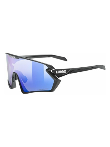 UVEX Sportstyle 231 2.0 P Black Matt Polavision Mirror Blue Колоездене очила