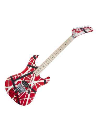 EVH Striped Series 5150 MN Red Black and White Stripes Електрическа китара