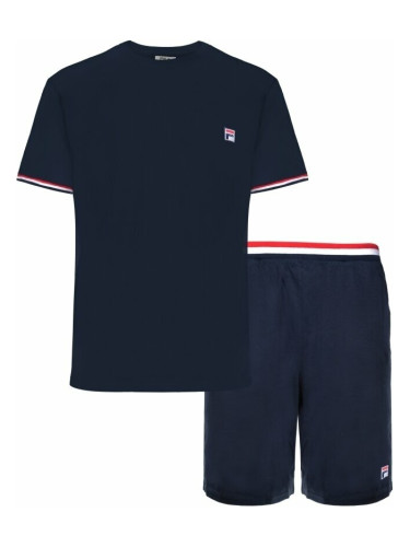 Fila FPS1135 Jersey Stretch T-Shirt / French Terry Pant Navy XL Фитнес бельо