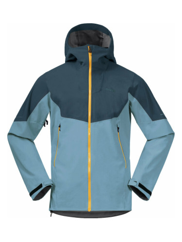 Bergans Senja Hybrid Softshell Jacket Smoke Blue/Orion Blue/Light Golden Yellow XL Ски яке