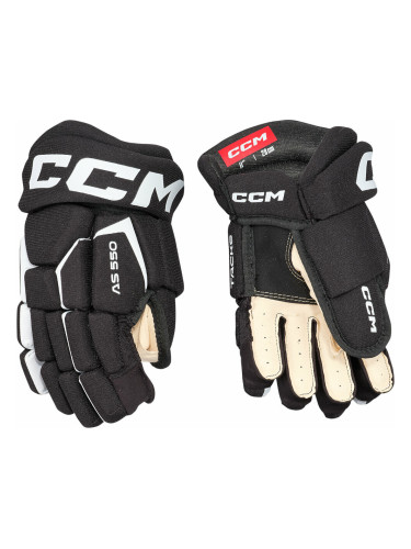 CCM Tacks AS 580 JR 12 Black/White Ръкавици за хокей