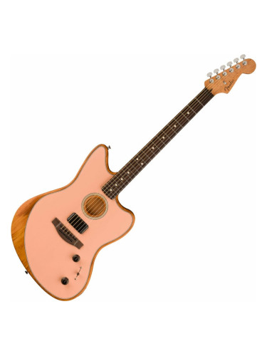 Fender Acoustasonic Player Jazzmaster Shell Pink Електро-акустична китара