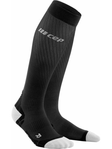 CEP WP20IY Compression Tall Socks Ultralight Black/Light Grey II Чорапи за бягане