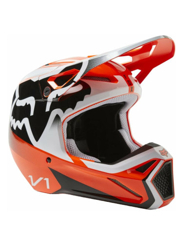 FOX V1 Leed Helmet Dot/Ece Fluo Orange XL Каска