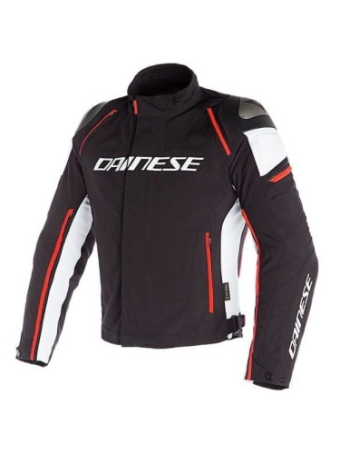 Dainese Racing 3 D-Dry Black/White/Fluo Red 48 Текстилно яке