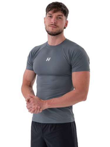 Nebbia Functional Slim-fit T-shirt Grey L Фитнес тениска