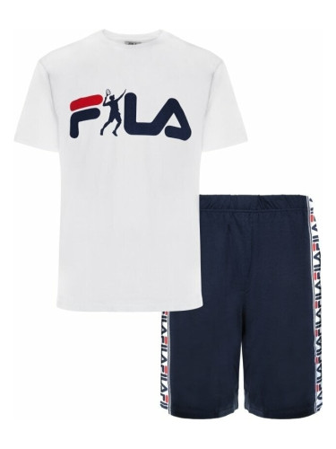 Fila FPS1131 Man Jersey Pyjamas White/Blue XL Фитнес бельо