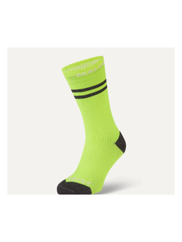 Sealskinz Waterproof Warm Weather Mid Length Sock With Hydrostop Neon Yellow/Black/White L Чорапи за колоездене