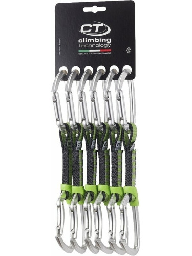 Climbing Technology Lime Set NY Quickdraw Silver Solid Straight/Solid Bent Gate 12.0