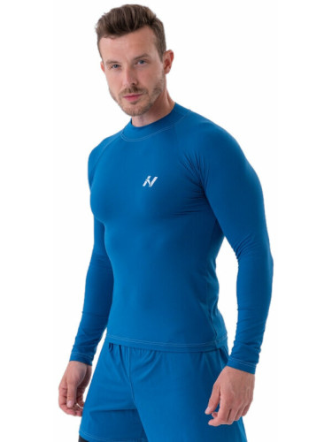 Nebbia Functional with Long Sleeves Active Blue L Фитнес тениска