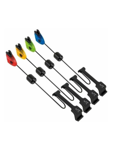 Fox Fishing MK3 Swinger 4 Rod Set Oранжев-Зелен-Син-Червен Сигнализатор