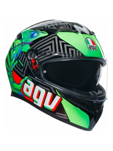 AGV K3 Kamaleon Black/Red/Green M Каска