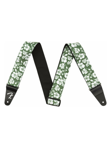 Fender 2'' Hawaiian Strap Green Floral Колан за китара Green