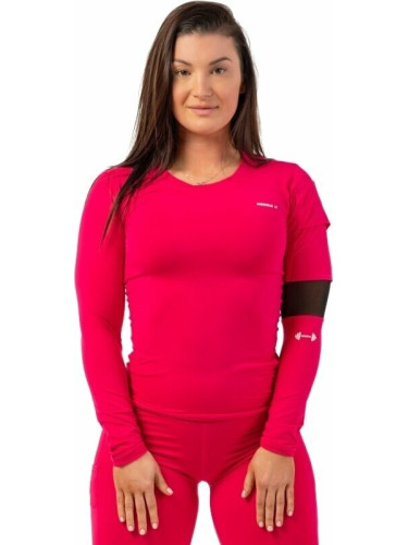 Nebbia Long Sleeve Smart Pocket Sporty Top Pink M Фитнес тениска