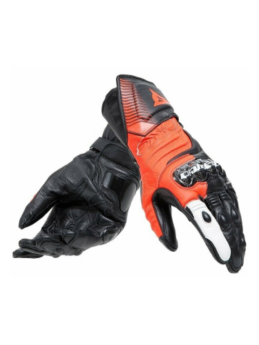 Dainese Carbon 4 Long Black/Fluo Red/White M Ръкавици