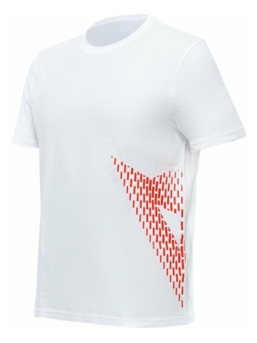 Dainese T-Shirt Big Logo White/Fluo Red 3XL Тениска