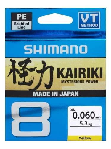 Shimano Fishing Kairiki 8 Yellow 0,16 mm 10,3 kg 150 m Плетена линия