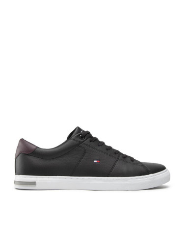 Tommy Hilfiger Сникърси Essential Leather Detail Vulc FM0FM04047 Черен