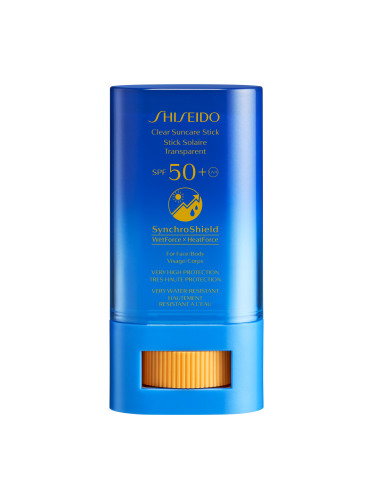 SHISEIDO Clear Suncare Stick SPF 50+ Слънцезащитен продукт унисекс 20ml