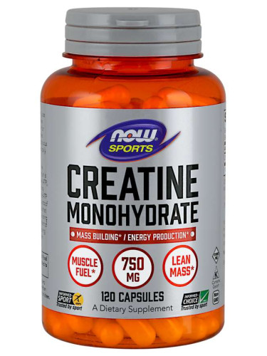 NOW Sports - Creatine Monohydrate 750 МГ - 120 Капсули