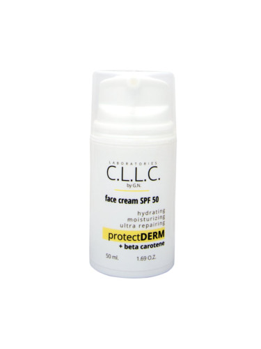 C.L.L.C. by G.N. Крем за лице със слънцезащитен фактор SPF 50 и бета каротин Слънцезащитен продукт дамски 50ml