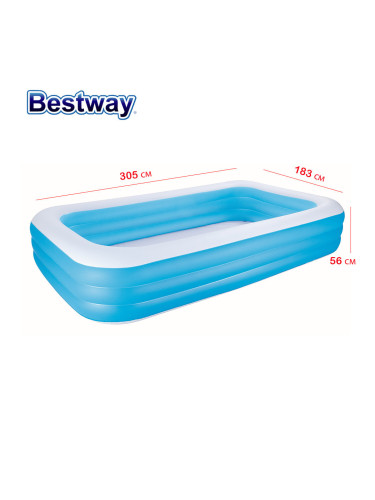 Басейн детски надуваем, 305x183x56см, Bestway 54009 Inflatable Pool