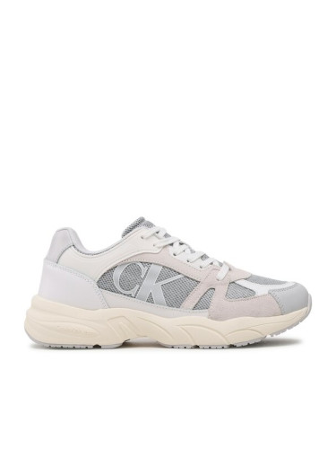 Calvin Klein Jeans Сникърси Retro Tennis Laceup Mix Lth YM0YM00696 Сив