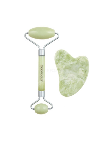 EcoTools Facial Roller Jade + Gua Sha Duo Масажен валяк и камъни за жени Комплект