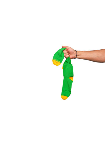 Свързани чорапи iSocks Classic, зелено и жълто