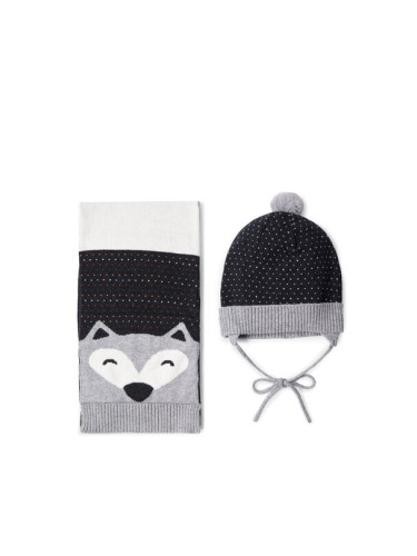 Mayoral Комплект шал и шапка 10279 Черен