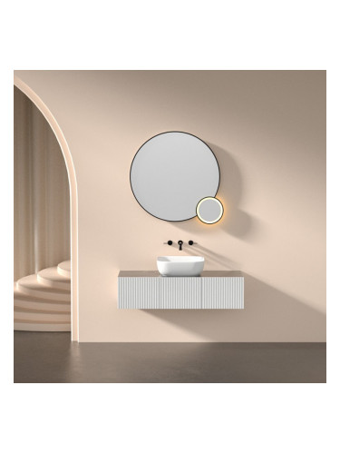 Шкаф за баня с умивалник RIGATO WHITE EC850-12