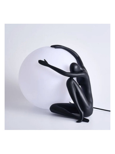 Дизайнерска декоративна лампа "Светеща сфера, статуетка"