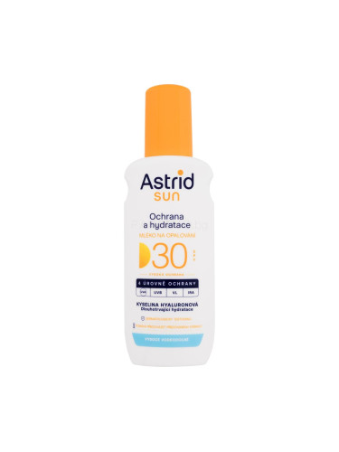 Astrid Sun Moisturizing Suncare Milk Spray SPF30 Слънцезащитна козметика за тяло 200 ml
