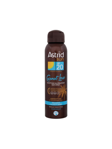 Astrid Sun Coconut Love Dry Easy Oil Spray SPF20 Слънцезащитна козметика за тяло 150 ml