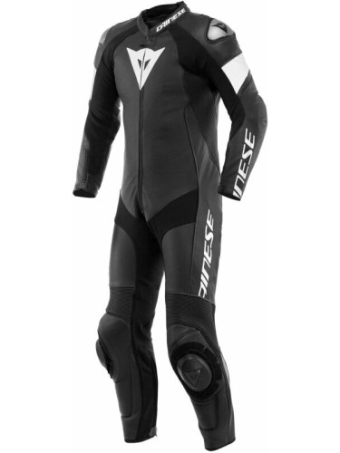 Dainese Tosa Leather 1Pc Suit Perf. Black/Black/White 52 Mото екип от едно част