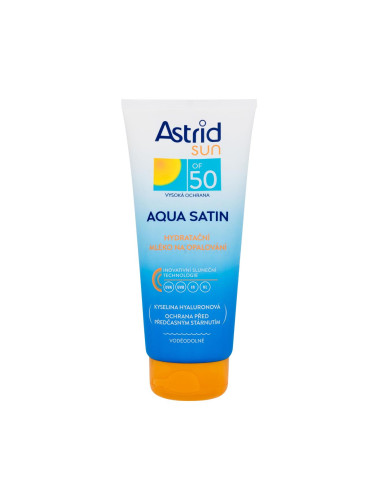 Astrid Sun Aqua Satin Moisturizing Milk SPF50 Слънцезащитна козметика за тяло 200 ml