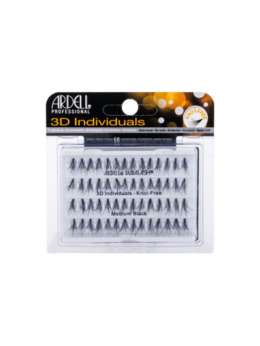 Ardell 3D Individuals Duralash Knot-Free Изкуствени мигли за жени 56 бр Нюанс Medium Black