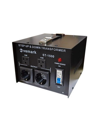 Конвертор 1500W, 220VAC-110VAC, VEMARK ST-1500, двупосочен