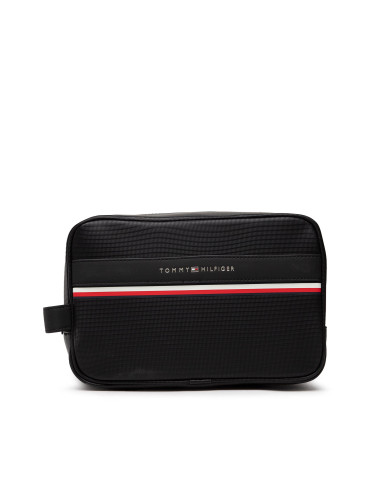 Несесер Tommy Hilfiger Th Stripe Washbag AM0AM10507 Черен