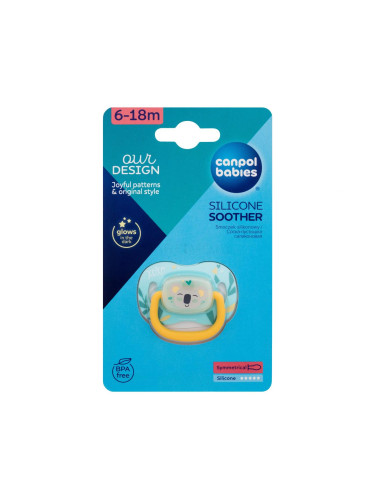Canpol babies Exotic Animals Silicone Soother Koala 6-18m Биберон за деца 1 бр