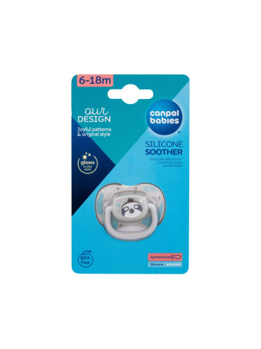 Canpol babies Exotic Animals Silicone Soother Sloth 6-18m Биберон за деца 1 бр